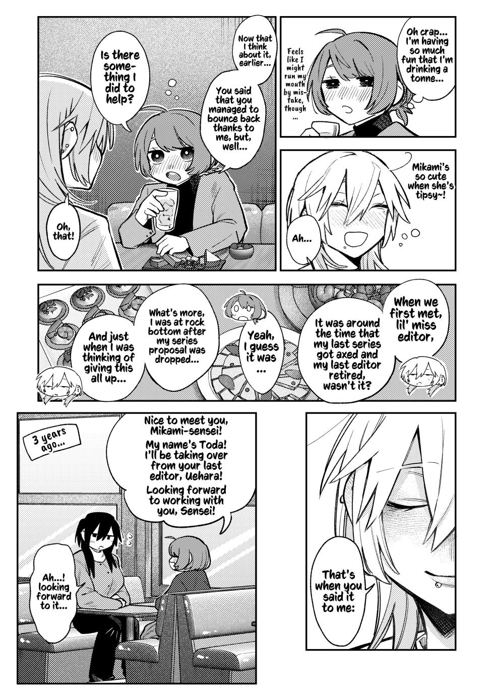 [Dozuke Taira Yuri Teikoku (Suzuo)] Urekko Mangaka-san to Shigodeki Henshuu-san | Popular Manga Artist and Work Adept Editor [English] [Kusanuu] - Page 12