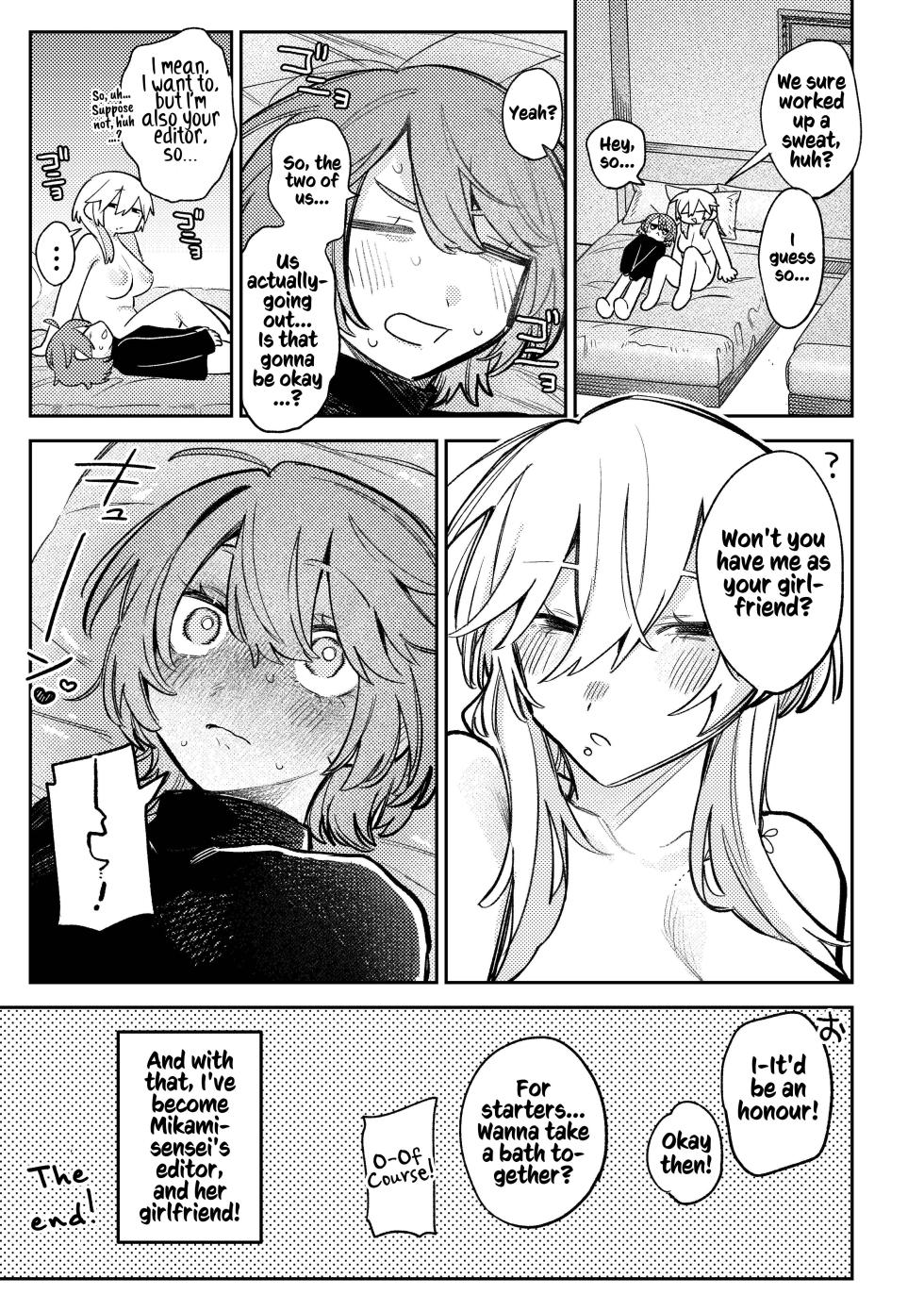[Dozuke Taira Yuri Teikoku (Suzuo)] Urekko Mangaka-san to Shigodeki Henshuu-san | Popular Manga Artist and Work Adept Editor [English] [Kusanuu] - Page 32