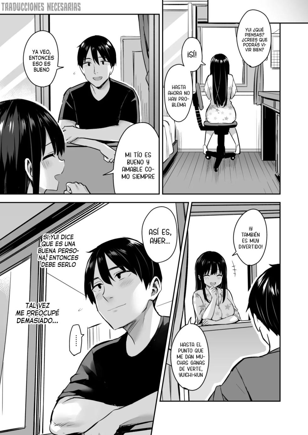 [Doushoku (Ichinomiya Yuu)] Kareshi Mochi no Mei wa Shinjiteta Oji-san ni Okasareru | La sobrina que tiene novio fue engañada por el tío en quien confiaba [Spanish] [Traducciones necesarias] [Digital] - Page 4