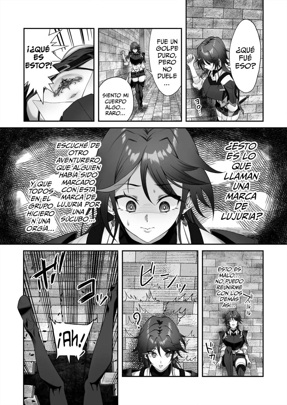 [Dekai Buki wa Roman (Tekkai Blade)] Inmon o Fuyo Sareta kara Goblin o Tsukatta Hanashi | La historia de cómo me pusieron una marca de lujuria y tuve que usar goblins debido a eso [Spanish] - Page 8