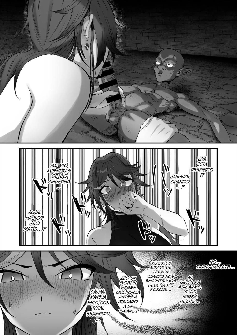 [Dekai Buki wa Roman (Tekkai Blade)] Inmon o Fuyo Sareta kara Goblin o Tsukatta Hanashi | La historia de cómo me pusieron una marca de lujuria y tuve que usar goblins debido a eso [Spanish] - Page 21