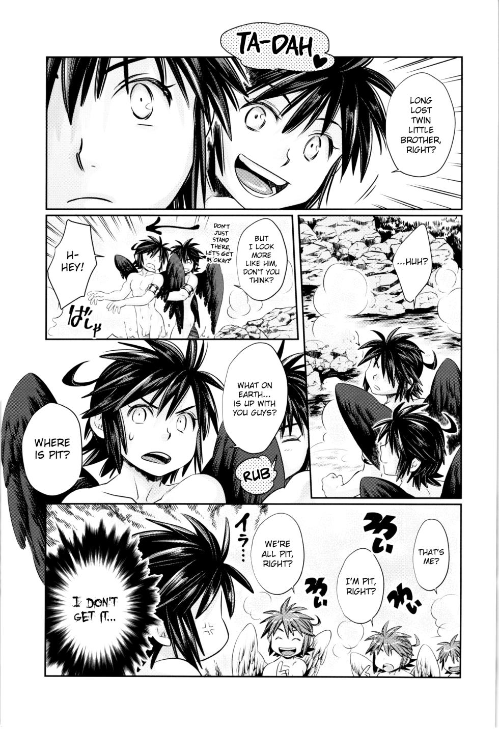 [Karasuma Pink Higashiiru (Karasuma Pink)] Guuzen ni mo Hattenba de Iawaseta Ore-tachi wa | We Just Happened to Meet at a Cruising Spot (Kid Icarus) [English] {Chin²} - Page 8