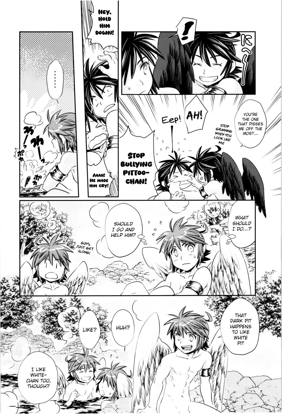 [Karasuma Pink Higashiiru (Karasuma Pink)] Guuzen ni mo Hattenba de Iawaseta Ore-tachi wa | We Just Happened to Meet at a Cruising Spot (Kid Icarus) [English] {Chin²} - Page 9