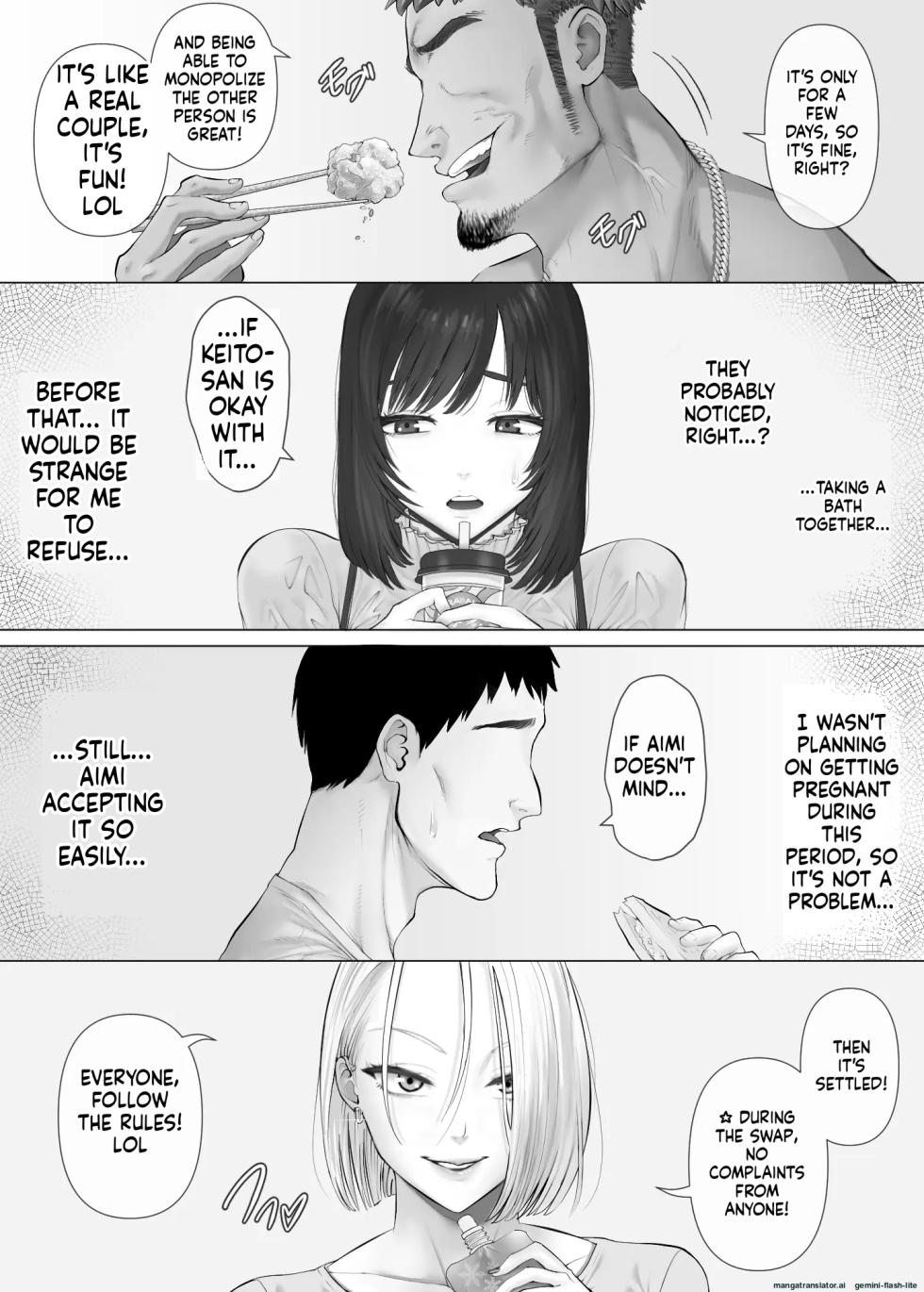 [Mitsumitsu Niku (Hikitogu)] LeveChi na Swapping 3 ~Honrosareru Fuufu Hen~ - Page 22