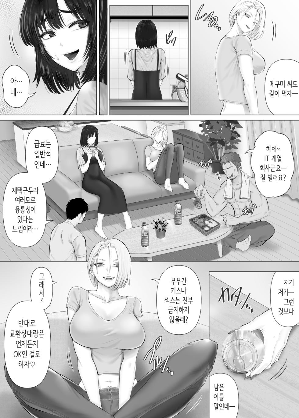 [Mitsumitsu Niku (Hikitogu)] LeveChi na Swapping 3 ~Honrosareru Fuufu Hen~ | 차원이 다른 스와핑 3 ~농락당하는 부부편~ [Korean] - Page 21