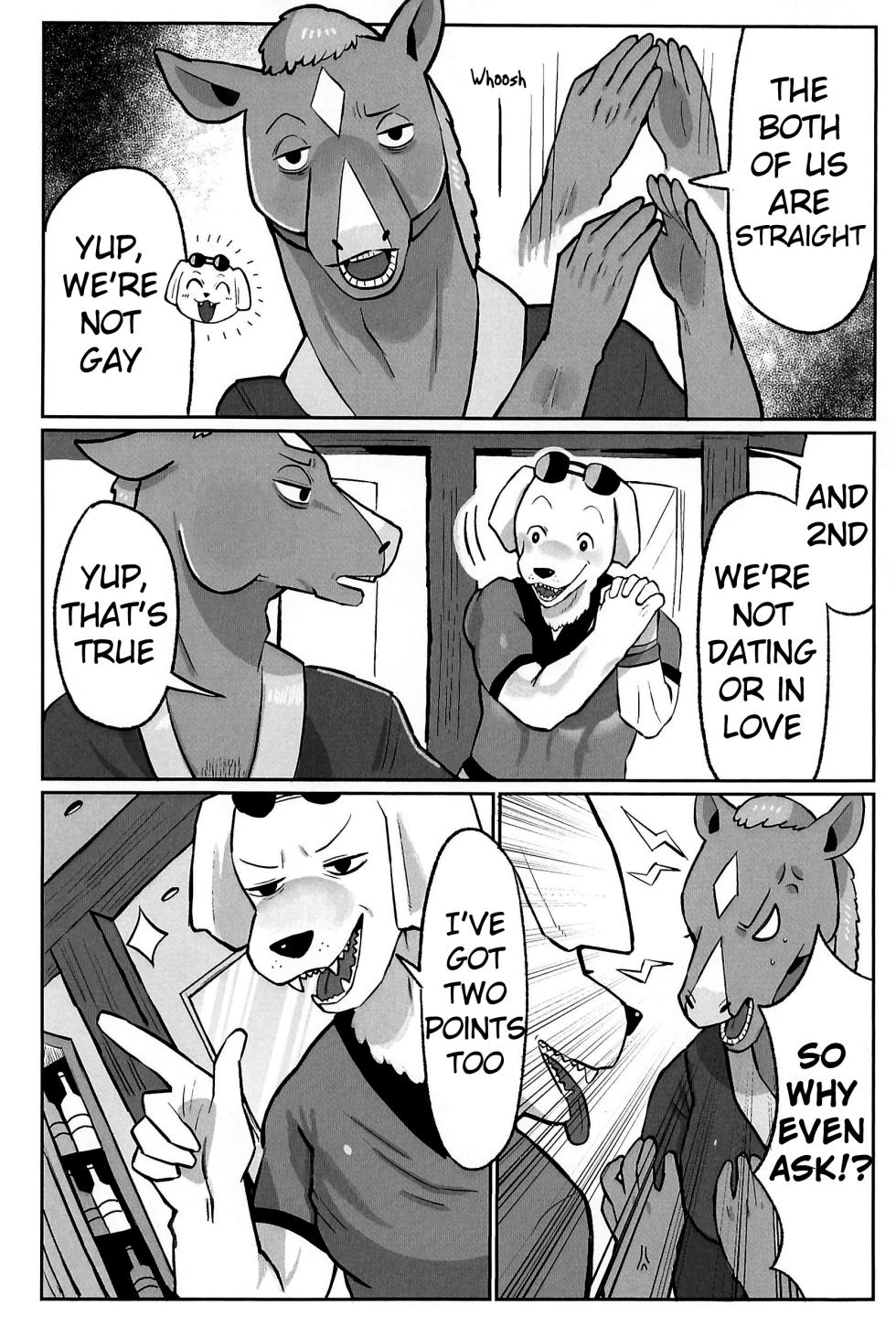 (Shinshun Kemoket 11) [hanamuke (Igarashi Hazuki)] Can I beat a dog's dick? Let's Find Out!! (BoJack Horseman) - Page 4