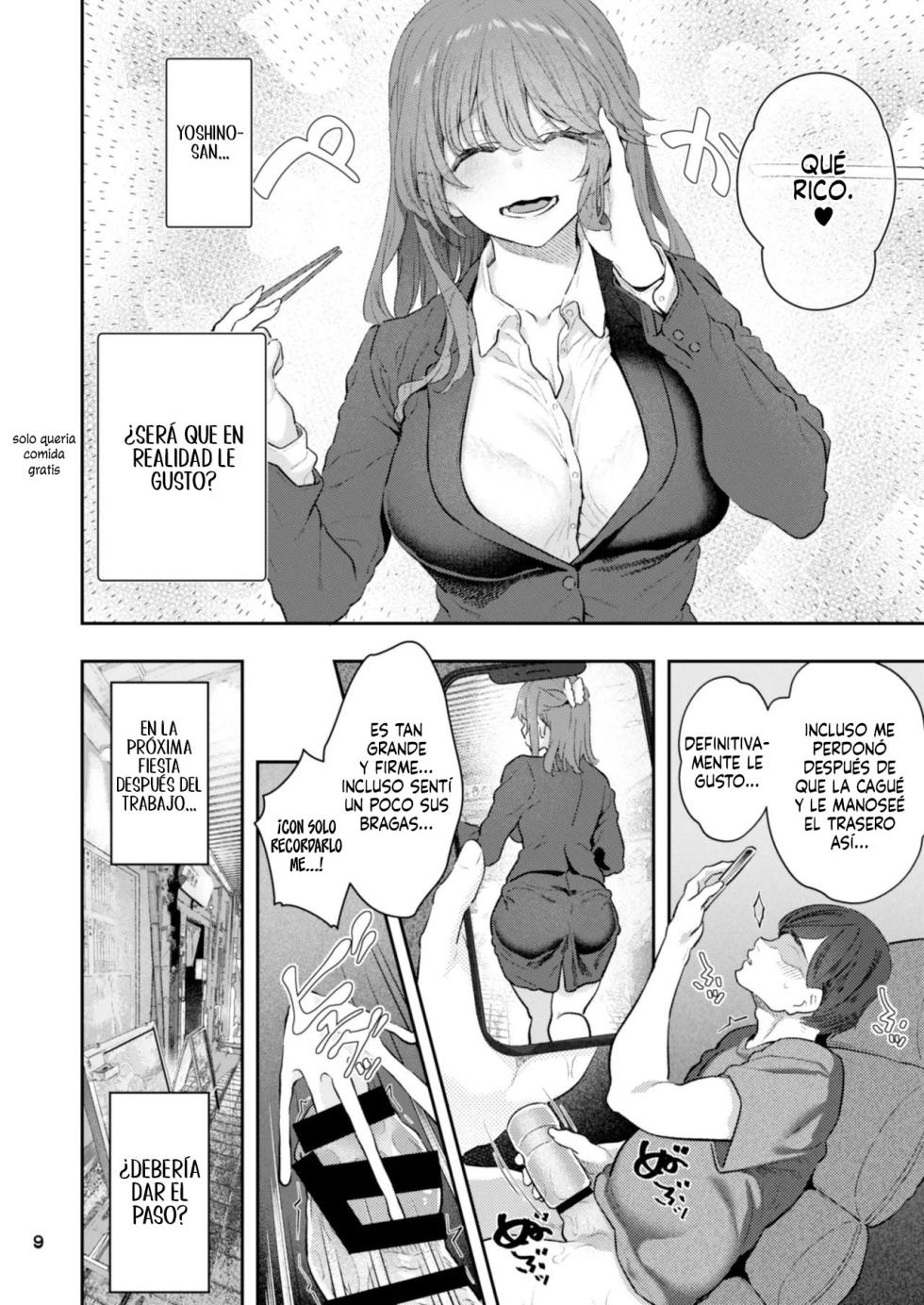 [Pale Scarlet (Matsukawa)]【Hamedori (Sui】Yoshino Miki (24) Moto Buka Shinkon Shifuku to Suit de｜[Grabación Casera (Dormida)] Yoshino Miki (24), Ex Subordinada, Recién Casada, con Ropa Casual y Traje [Spanish] [New Scan Doujin] [Digital] - Page 9