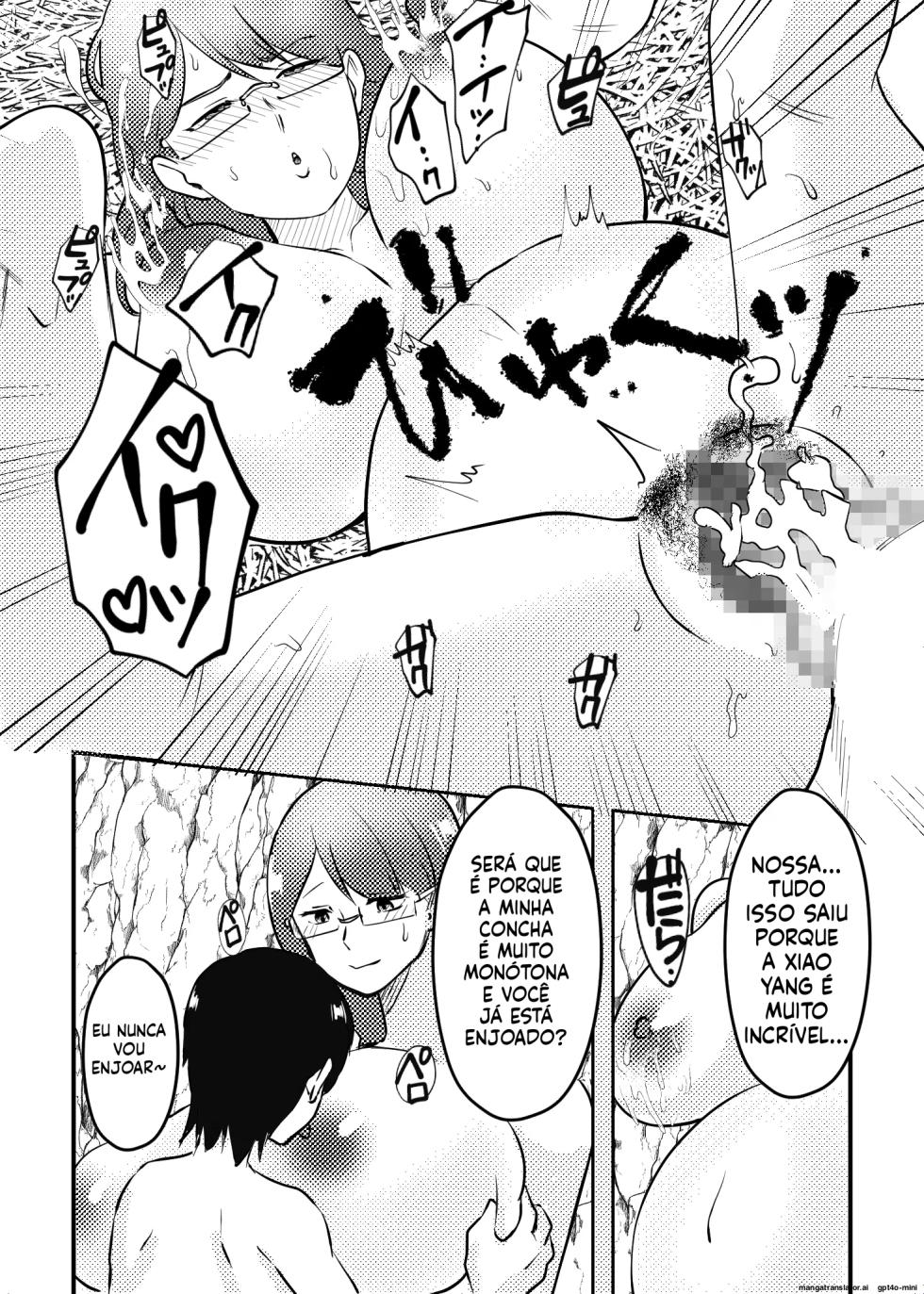 [Maria Planet (Katano Chika)] Mama to Musuko ga Mujintou de Love Love Sex suru Hanashi | MEU FILHO, UMA ILHA DESERTA E BAGUNÇADA [Portuguese-BR] - Page 32