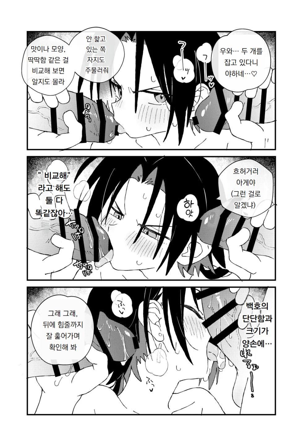 [Pometeor (Enotou)] Byakko-kun to Seiryuu 3 ~Byakko Bunshin Hen~ | 백호 군과 청룡 3 ~백호 분신 편~ [Korean] [도레솔] [Digital] - Page 16