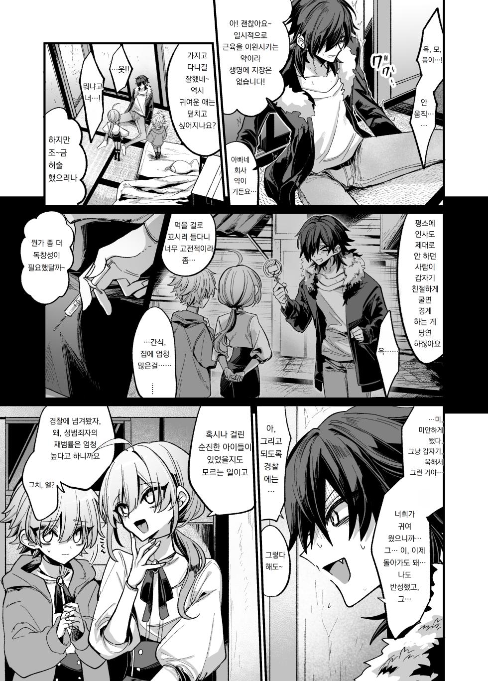 [Kanshouyaku (miska)] Kinjo no Gaki o Yuukai Shitara Wakarase Mesuiki Jigoku ga Matteita Hon | 근처의 꼬맹이를 유괴 했더니 참교육 암컷 절정 지옥이 기다리고 있었던 책 [Korean] [도레솔] - Page 5