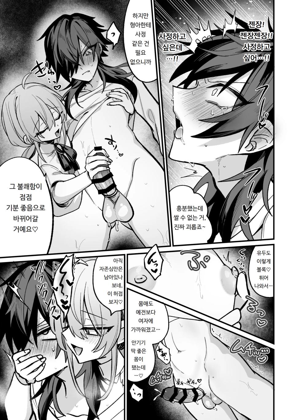 [Kanshouyaku (miska)] Shittoshita Futago ni Ecchi na Oshiokisarechau Hon | 질투한 쌍둥이에게 야한 벌을 받아버리는 책 [Korean] [도레솔] - Page 19