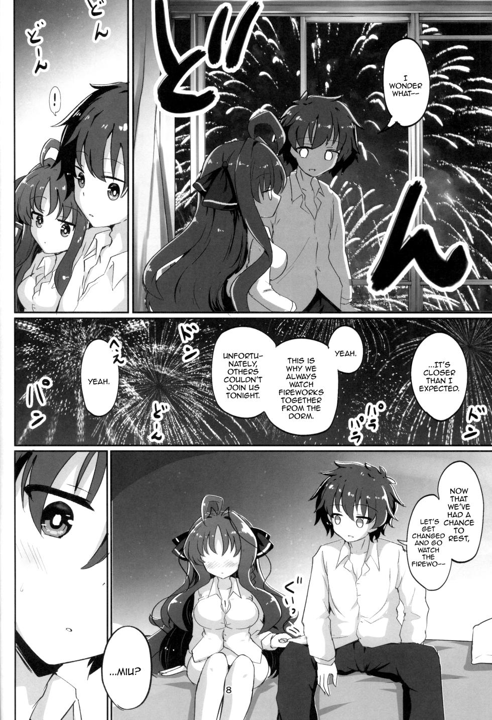 (C106) [Grand Tiramisu (Hakuto Cake)] YuuMiu Torotoro Tairin no Hana |  YuuMiu Great Sappy Flower  (DRACU-RIOT!) [English] {Doujins.com} - Page 7