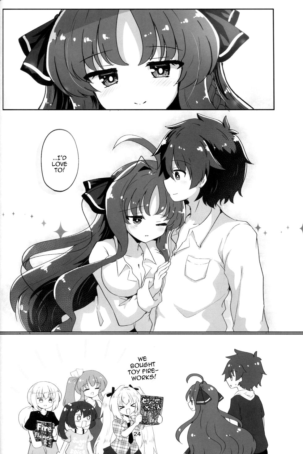 (C106) [Grand Tiramisu (Hakuto Cake)] YuuMiu Torotoro Tairin no Hana |  YuuMiu Great Sappy Flower  (DRACU-RIOT!) [English] {Doujins.com} - Page 23