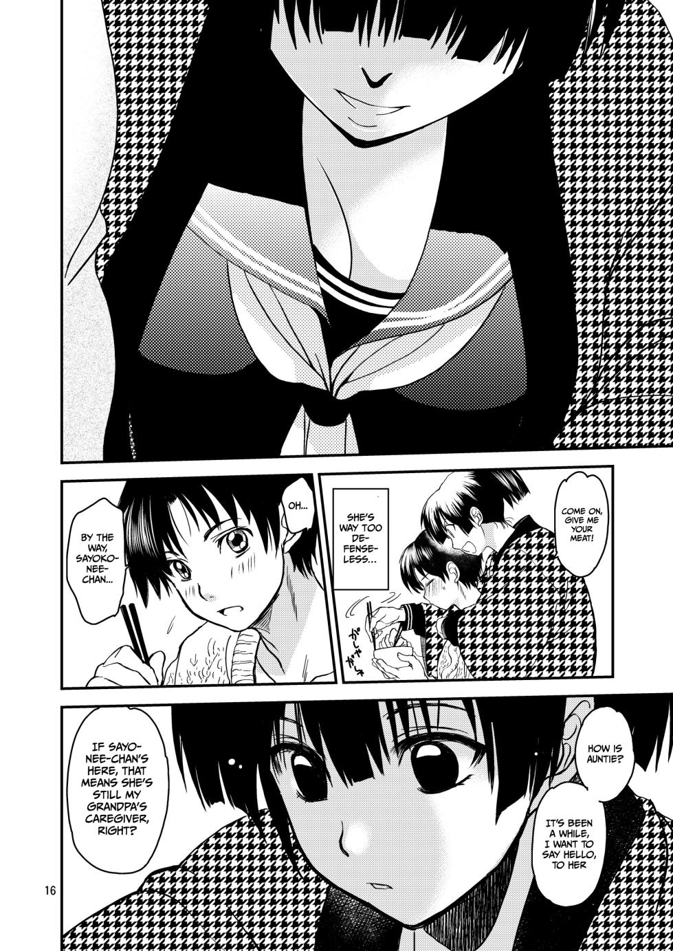 [Toko-ya (HEIZO, Kitoen)] Sayoko’s Dining Table ~The Childhood Friend I Reunited with had Become My Grandfather’s XX~ [English] [Gagak_Ireng] [Digital] (rewrite) - Page 15