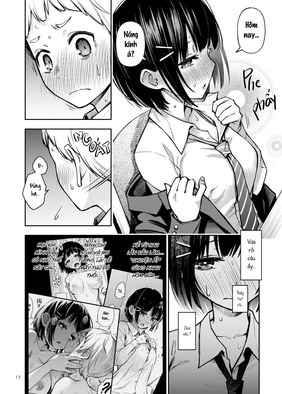 [Dojiro Books (Dojiro)] Shojo ga Doutei to no Hatsutaiken de Mezamechau Hanashi |  Cặp Đôi Trong Trắng Giờ Đã Được "Khai Sáng" Sau Khi Trao Nhau Lần Đầu #1 [Tiếng Việt][NaJung Translation] - Page 17