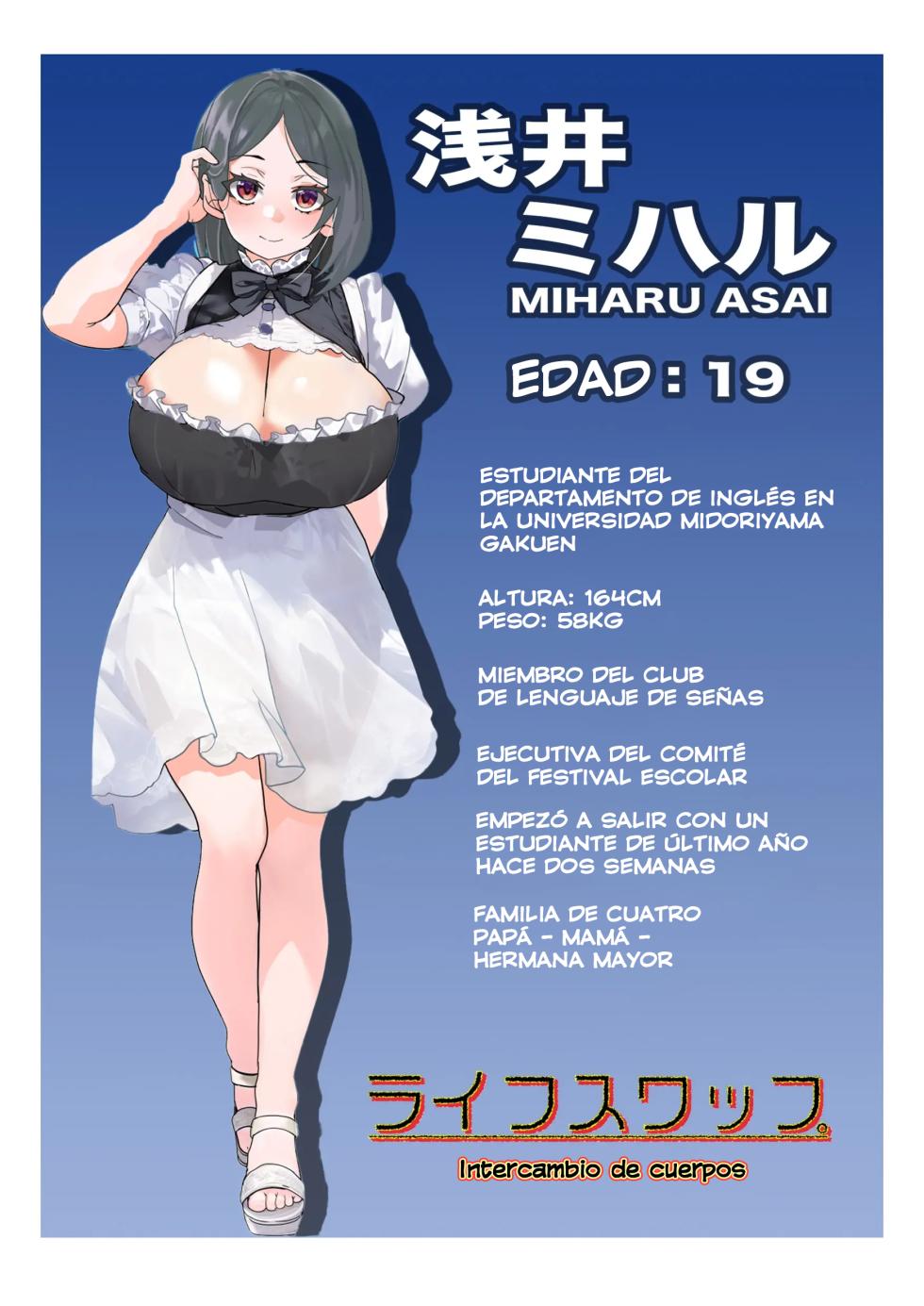 [Minamin, Denden Taiko] Life Swap ~Asai Toko no Baai~ | His life, Her swap ~The Case of Toko Asai~ [Spanish] - Page 26