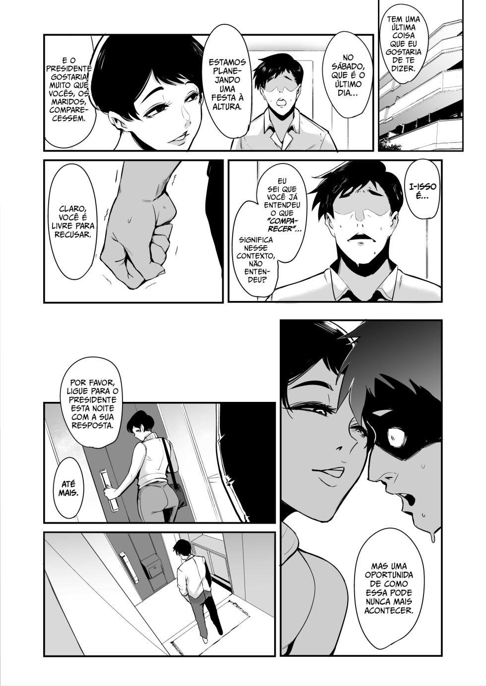 [Sound MILK (Otochichi)] Fella Mask Fujin Kanketsu Hen ~Otto no Mae de Midareru Mask Dorei Zuma-tachi~ + After [pt-BR] [Bakai.org] - Page 27