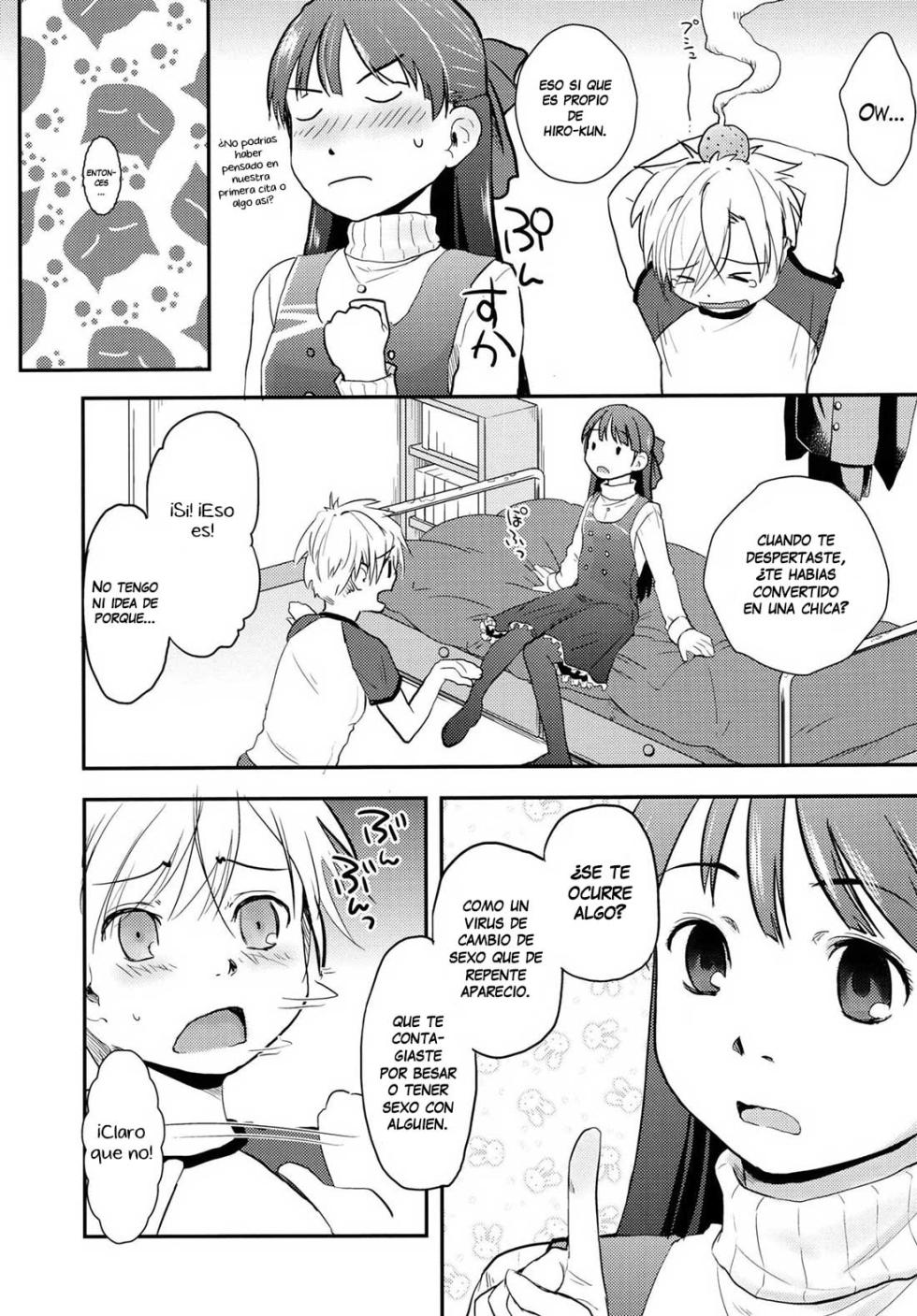 (C88) [Tsumasaki Label (Hidari Kagetora)] Ore ga Nyotaika shitara Kanojo ga Do-S ni natta Ken ni Tsuite [Spanish] - Page 6