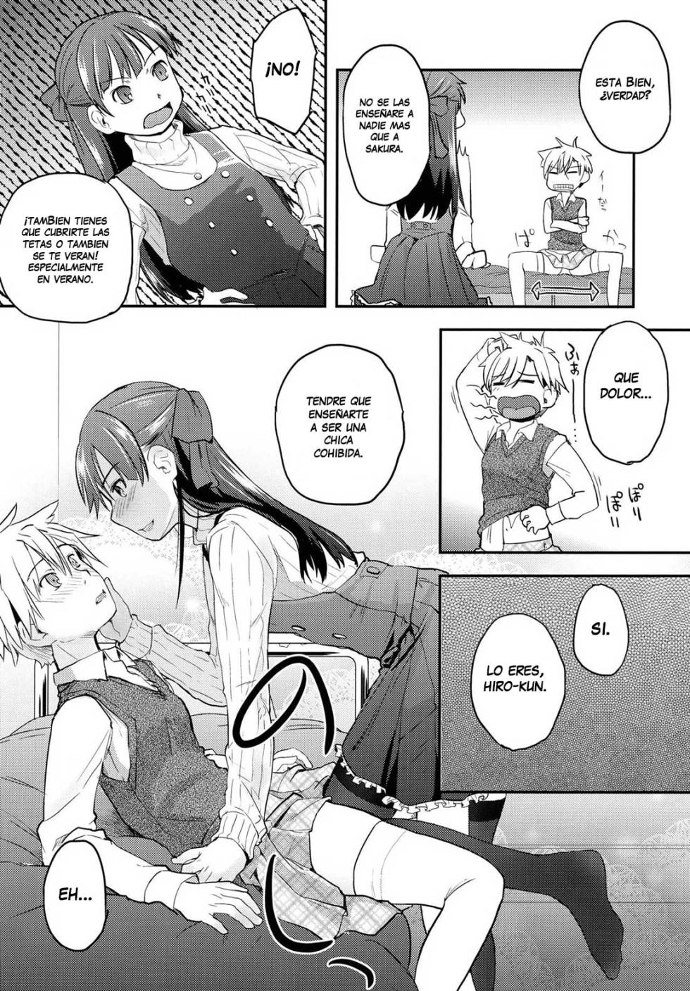 (C88) [Tsumasaki Label (Hidari Kagetora)] Ore ga Nyotaika shitara Kanojo ga Do-S ni natta Ken ni Tsuite [Spanish] - Page 15