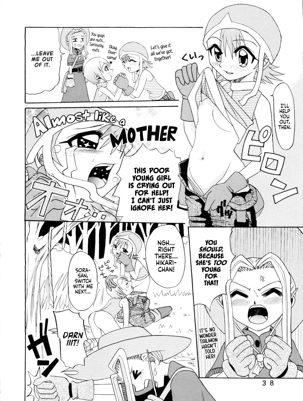 [Studio Tar (Kyouichirou, Shamon)] Yagami-san Uchi no, Katei no Jijou. | The Yagami Household's Family Circumstances  (Digimon Adventure) [English] [head empty] - Page 37