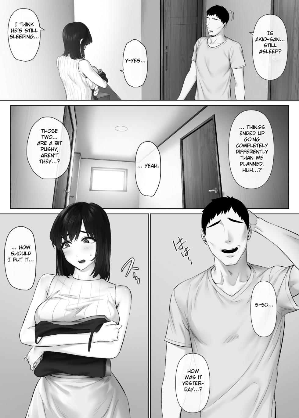 [Mitsumitsu Niku (Hikitogu)] LeveChi na Swapping 3 ~Honrosareru Fuufu Hen~ | Swapping on a Whole New Level 3 ~The Couple At The Mercy Of Others~ [English] [Fated Circle] - Page 4