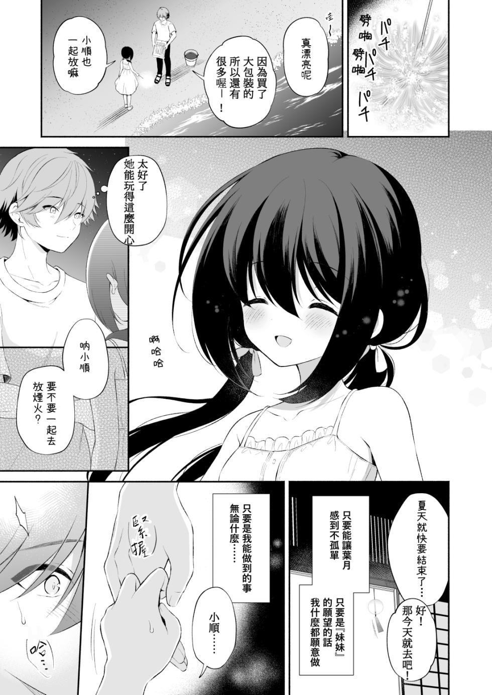 【R18】瞬夏漫画3P  SKEB委託中文翻譯 ([パンダが一匹。 (コミズミコ)] 瞬夏-私と兄の夏休み) - Page 1