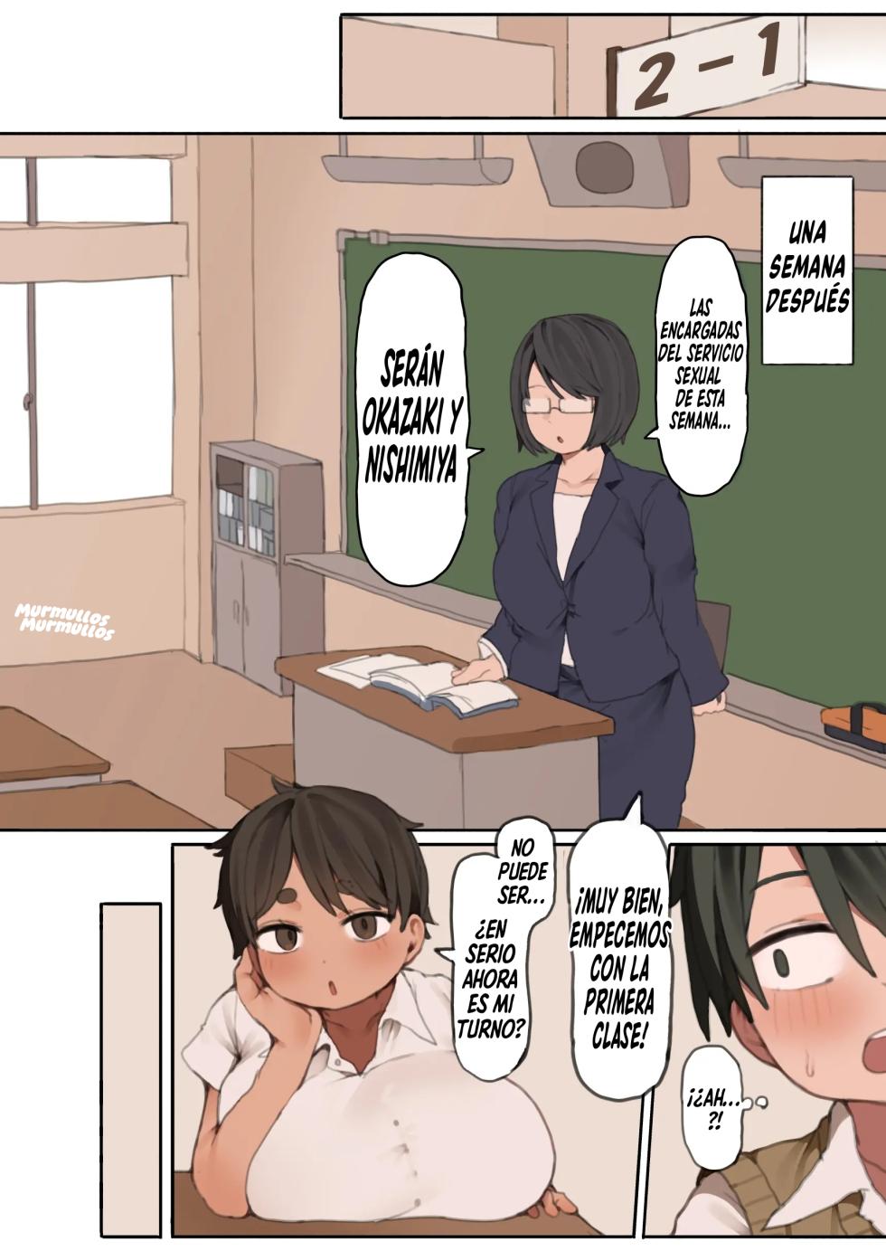 [Misaki (Sodebeam)] Jibun no Karada no Miryoku ni Kizuiteinai Bakunyuu Muchimuchi Doukyuusei ni Seishori Shite Morau Hanashi.｜La historia de cómo una compañera de clase curvilínea y de enormes tetas que no era consciente de su gran atractivo físico, terminó haciéndole servicios sexuales a todos los chicos de su clase. [Spanish] [Mr.Naranjas] - Page 8