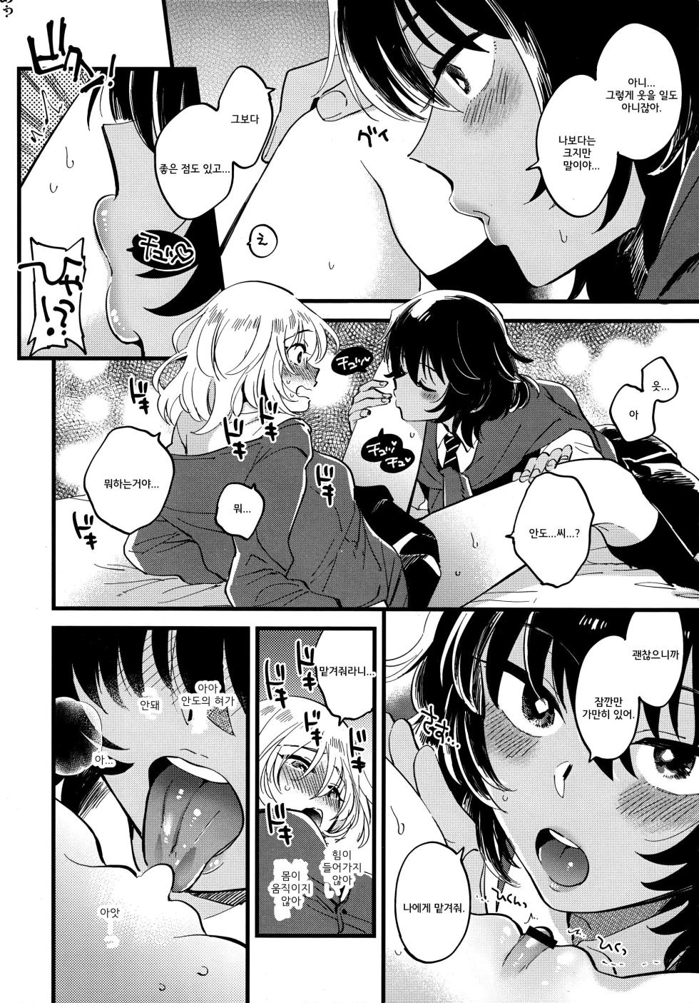 (C96) [Sonotaozey (Yukataro)] AnOshi, Nakayoku! | 안도오시, 사이좋게 지내! (Girls und Panzer) [Korean] - Page 15