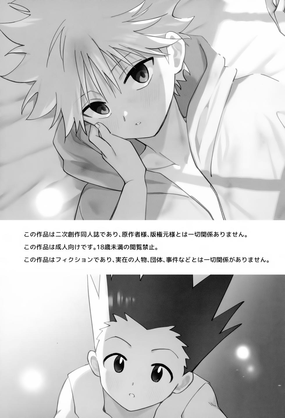 (ENDLESS×HUNTER 2) [P-SUKAGOO (Guusuka)] Hari ga Nuketa Ato, Hikari no Soba de. (Hunter x Hunter) - Page 2