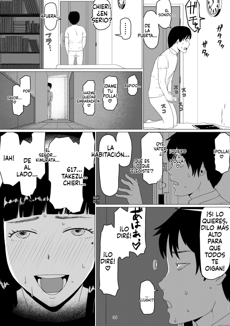 [Jigoku no Nyanko] Chieri-san wa Makerarenai! 2 - Otto Kounin Mansion Kyouyuu Netorase Benki Tsuma Kouhen- [Spanish] - Page 39