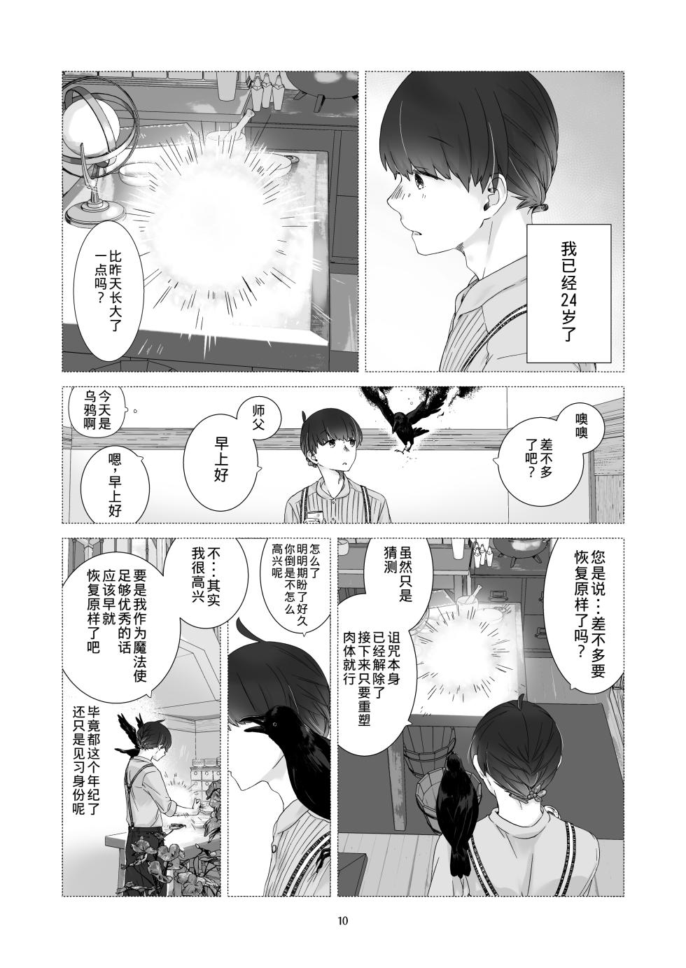 [Aoiro Kansokujo (Nakahara Mizuimo)] Minarai Mahoutsukai-kun to Hana no Namae - Apprentice Wizard and his Bluebell Flower. [Chinese] - Page 9