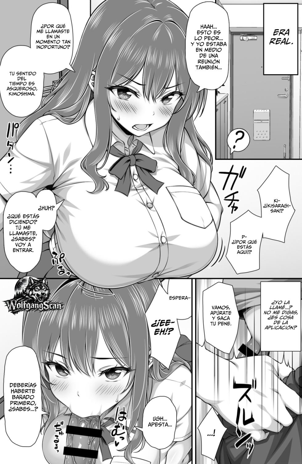 [Mimizu Thousand (Totoko)] Classmate o Fuuzokujou toshite Yoberu Fushigi na Appli Update 1.0 -Tonari no Seki | La Extraña App donde puedo Llamar a mis Compañeras de Clase como Prostitutas (Versión 1.0)  [Spanish] [WolfgangScan] - Page 4