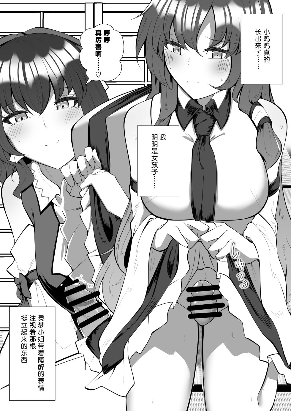(Dai 2-kai Reitaisai in Shizuoka) [Charcoal Tail (Mokutan)] Futanari Miko no Midara kou (Touhou Project) [Chinese] [苹果香槟汉化组] - Page 5
