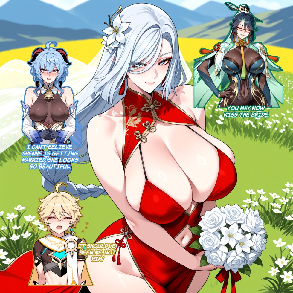 [mogu-tyan] Shenhe's Type,Shenhe's wedding full [Ai-Generated] - Page 10