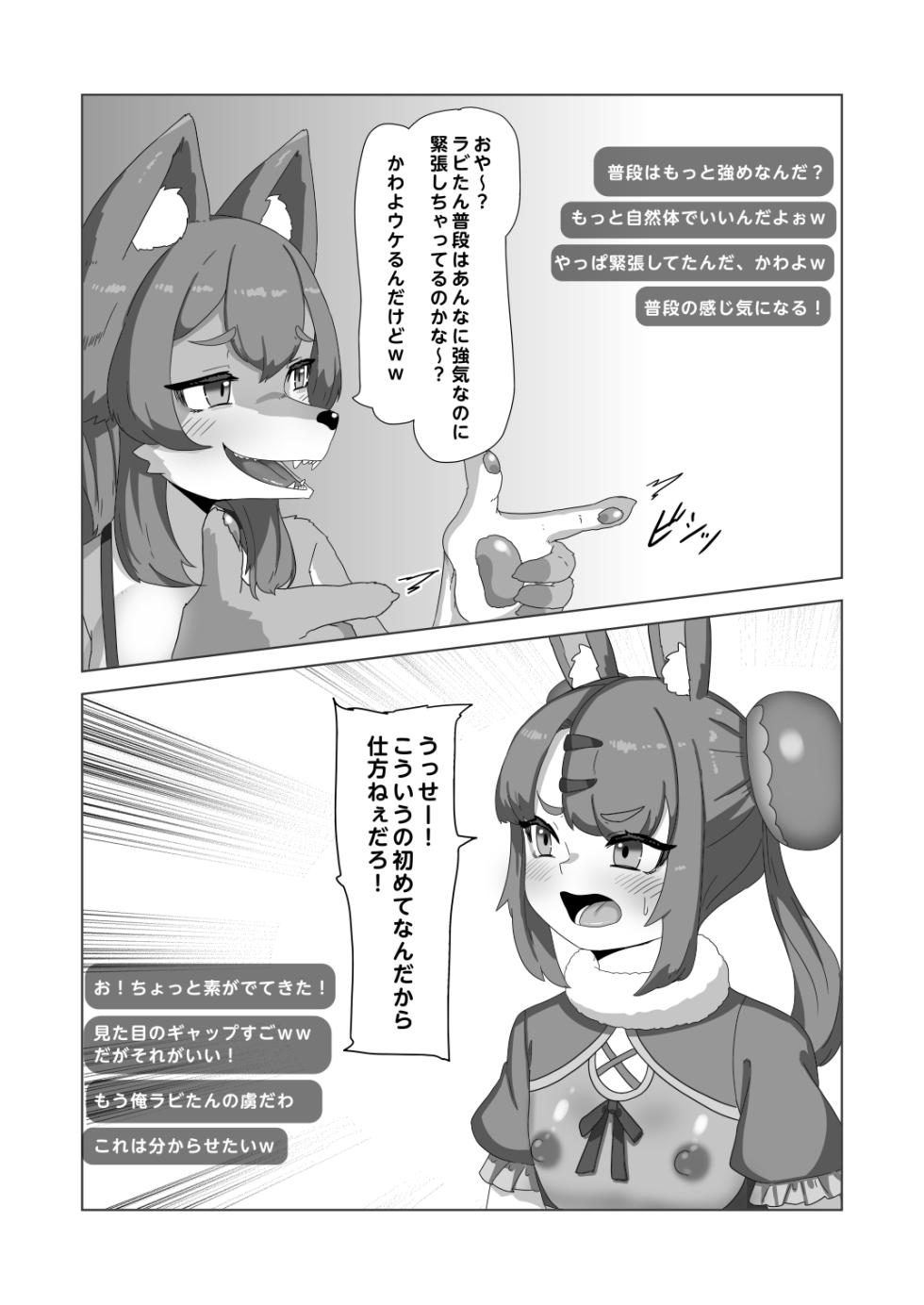 [Nitiniti Sowa (Apacchi)] Futanari Ookami Gal wa Usagi Otokonoko Layer to Collab Haishin Suru!? - Page 9