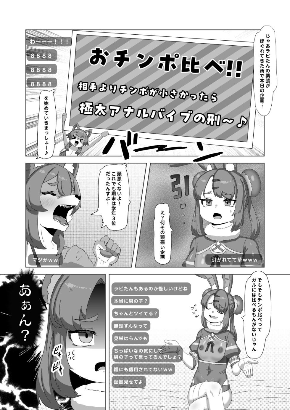 [Nitiniti Sowa (Apacchi)] Futanari Ookami Gal wa Usagi Otokonoko Layer to Collab Haishin Suru!? - Page 10