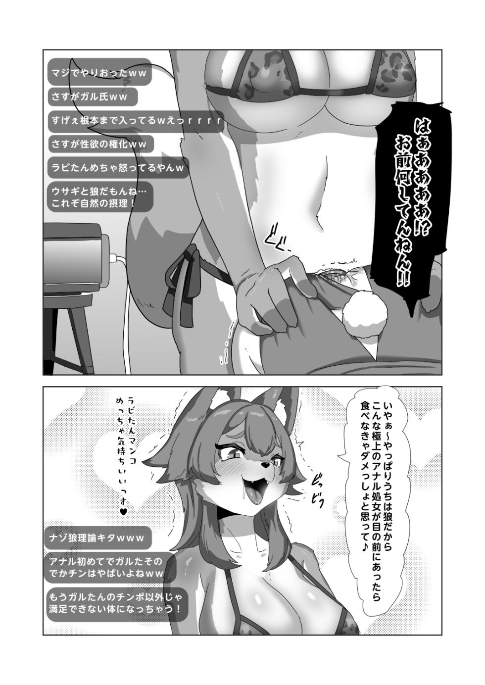 [Nitiniti Sowa (Apacchi)] Futanari Ookami Gal wa Usagi Otokonoko Layer to Collab Haishin Suru!? - Page 20