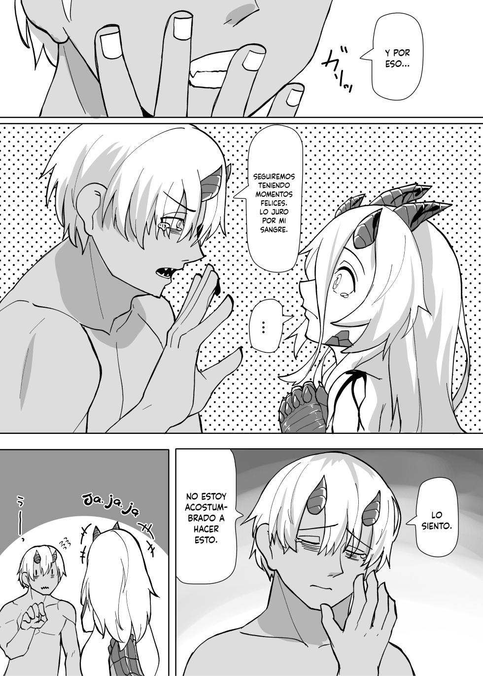 [Saikutsu Kichi (Kagarimachi Konatsu)] Ano Yoru ga Ichiban no Shiawase datta kara Hakugai Ryuu Musume to Genkai Koroshi-ya Jingo Wasurete Kemono Ecchi [Spanish] [Lanerte] [Digital] - Page 30