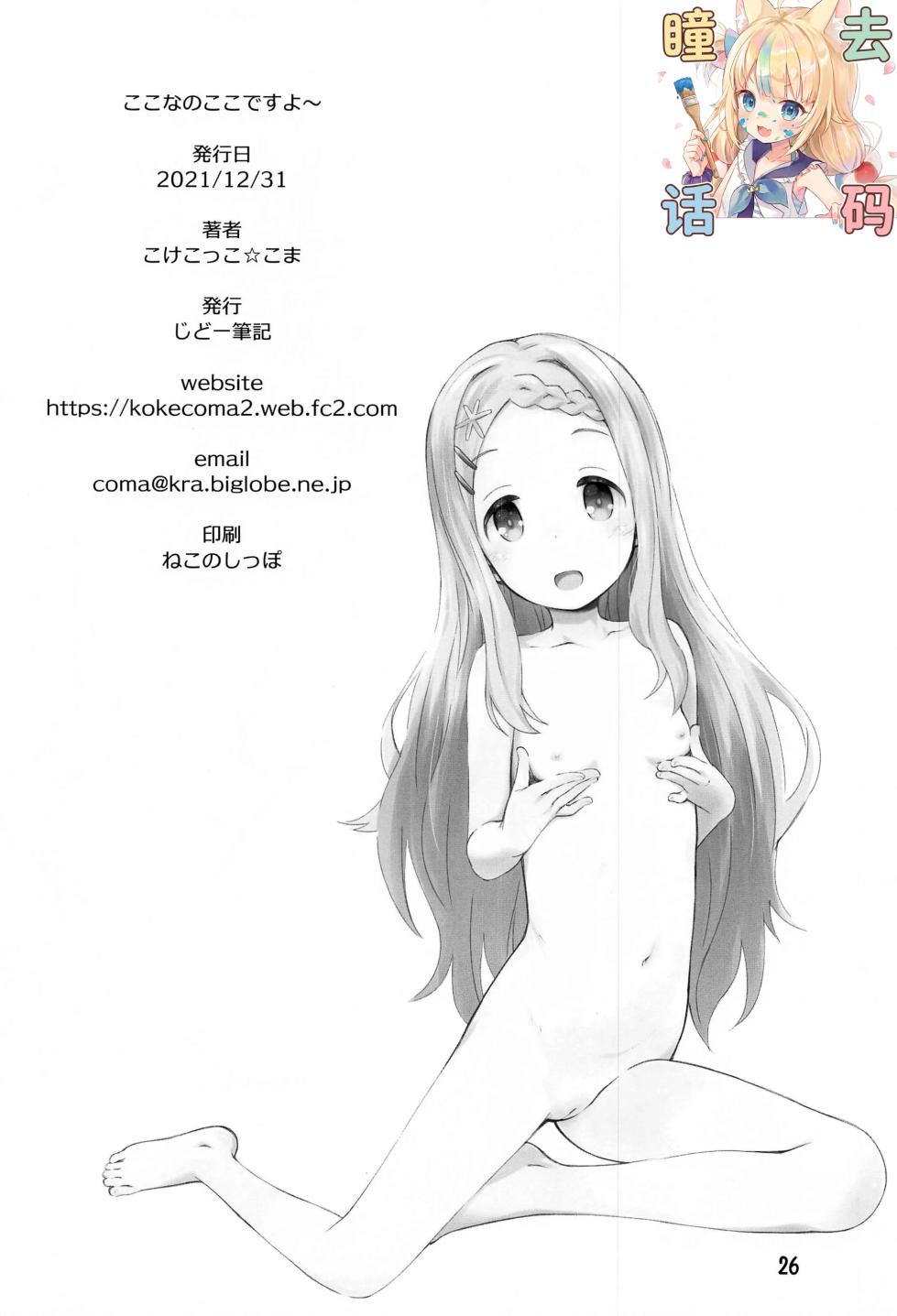 (C99) [Jido-Hikki (Kokekokko Koma)] Kokona no Koko Desuyo~ (Yama no Susume) [Chinese] [Decensored] - Page 25