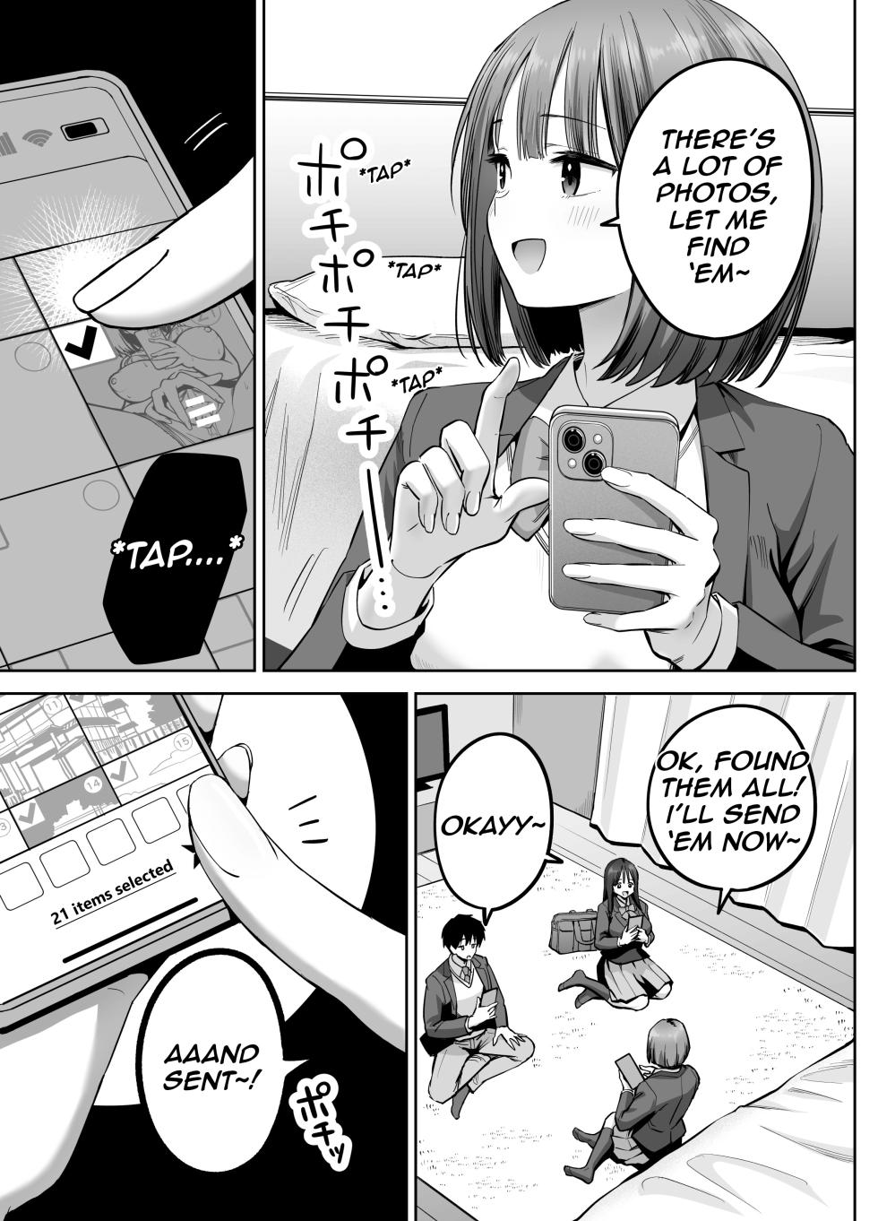 [Honshiro Nikori] Ura Aka Joshi no Jidori Ero Gosoushin | A Girl with a Secret-Account Accidentally Sends a Lewd Selfie  [English] [Digital] - Page 14