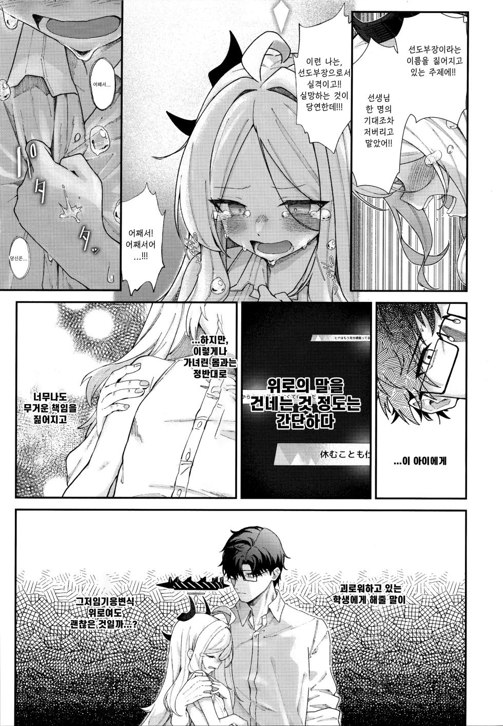 (C107) [Damenahidou (Damenahito)] Mada Hinadori no Kimi e - To you who are still a baby bird | 아직 어린 새인 너에게 (Blue Archive) [Korean] [Reminiscenecly] - Page 14