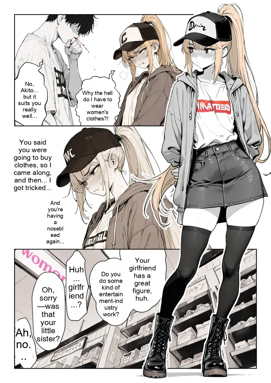 A story about a guy who makes his best friend wear sexy outfits that suit his taste and has all sorts of fun with him [AI Generated] - Page 4