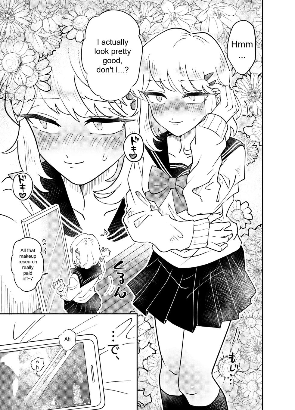 [blue lung] Josou Shounen wa Koukishin ni Aragaenai! ~Hajimete no Micchaku Chikan Sex~ | The Crossdressing Boy Can’t Resist His Curiosity! ~My First Time Being Felt Up and Fucked on a Crowded Train~ [English] - Page 7