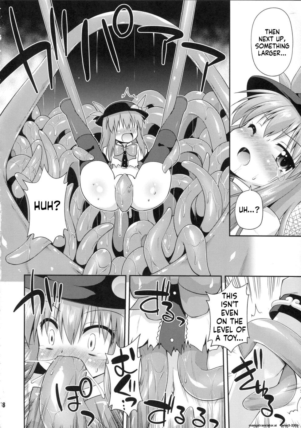 (Reitaisai 10) [Saihate-Kukan (Hino Hino)] Tenshi-chan to Shokushu Jikken!? - Tentacle experiment with Tenshi-chan!? | Tenshi-chan and the Tentacle Experiment!?  (Touhou Project) [English] [SCANMTL] - Page 7