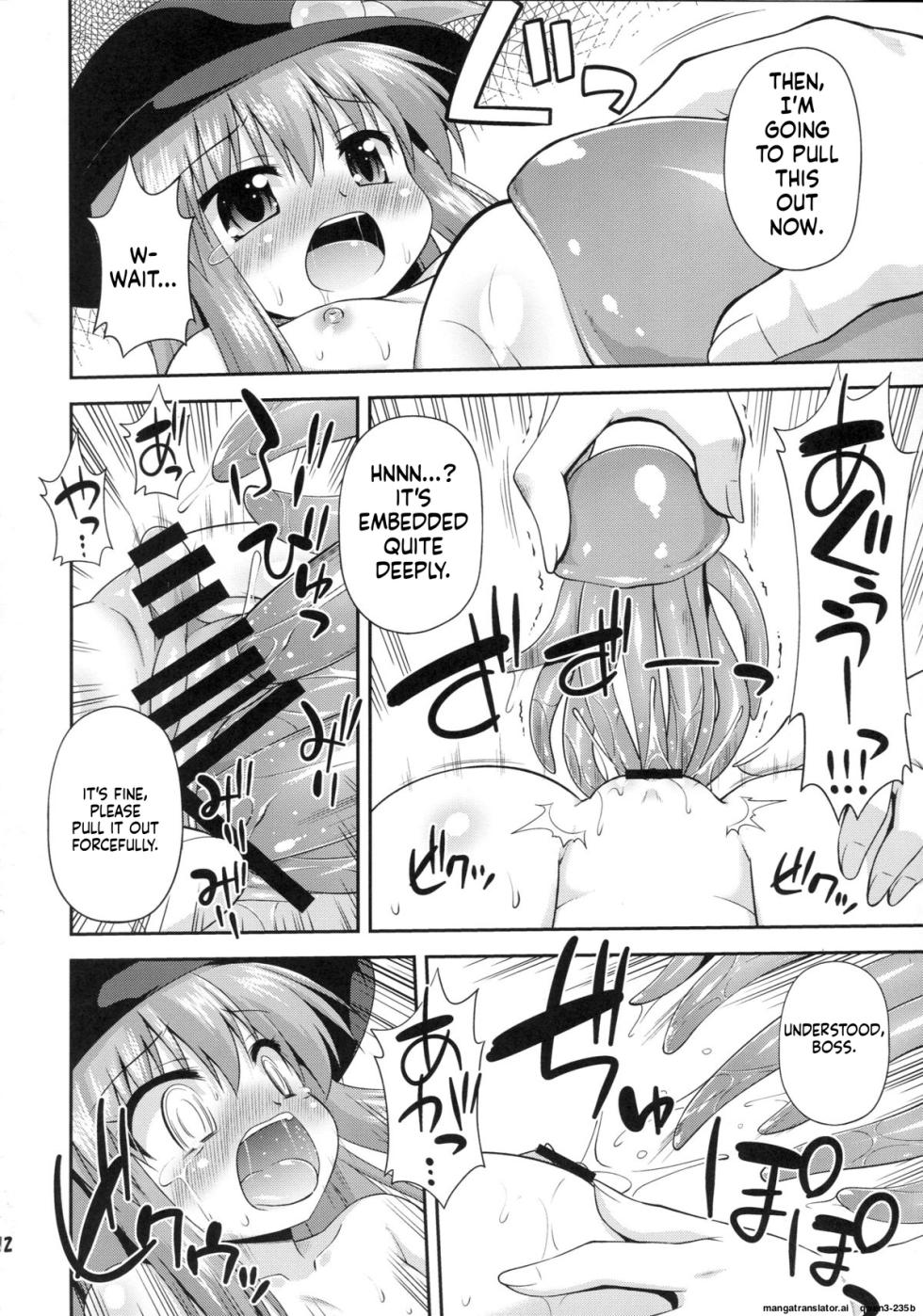 (Reitaisai 10) [Saihate-Kukan (Hino Hino)] Tenshi-chan to Shokushu Jikken!? - Tentacle experiment with Tenshi-chan!? | Tenshi-chan and the Tentacle Experiment!?  (Touhou Project) [English] [SCANMTL] - Page 11