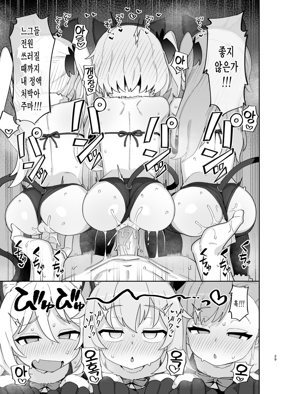 [Dagashiya (Wagashi)] Mesugaki Succubus-tachi ni Shiboritorareru Hon | 암꼬맹이 서큐버스들에게 쥐어짜이는 책 [Korean] [Decensored] [Digital] [Team Norma] - Page 28