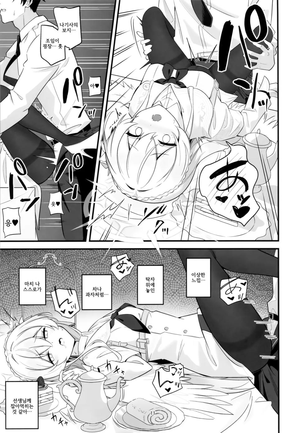 (Sensei no Archive 15) [SeaweeD (Tenki Nori)] Okuchi ni Au to Yoi no desu ga. (Blue Archive) [Korean] - Page 10