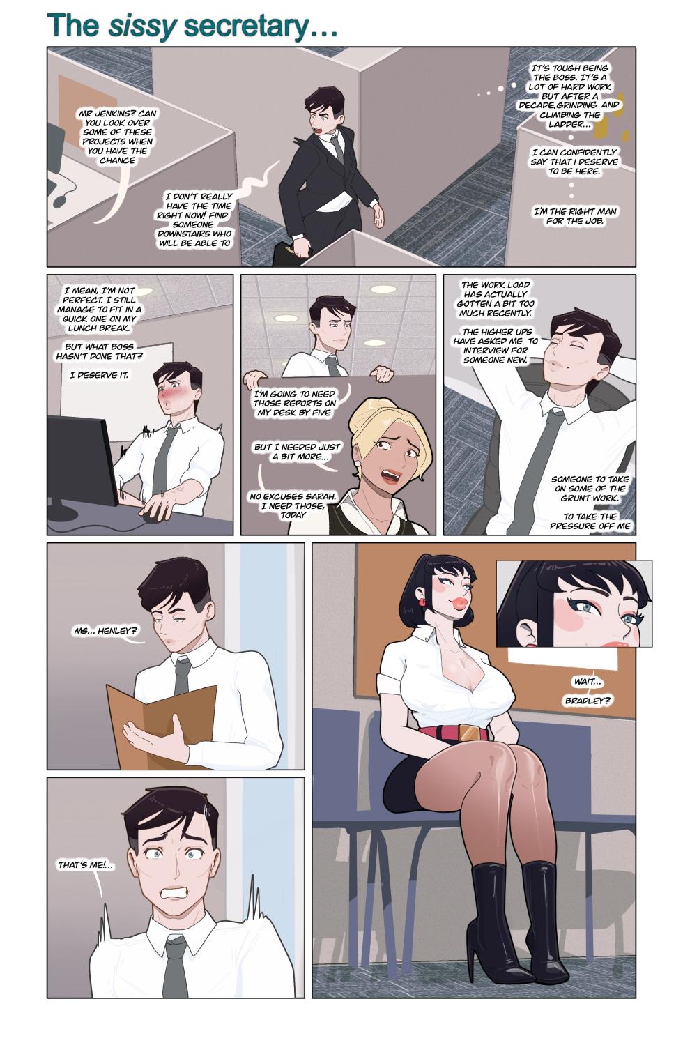 [Mana omega] Sissy secretary - Page 1