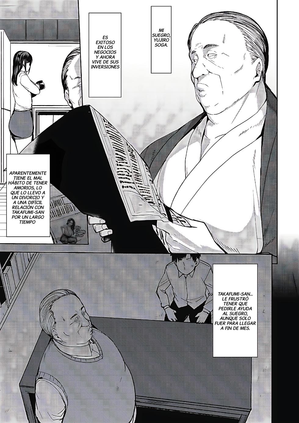 [Nanao Yukiji] Otto no Tame ni Dakaremasu｜Abrazada Por El Bien De Su Esposo [Spanish] [BigDaddy Scan] [Digital] - Page 3