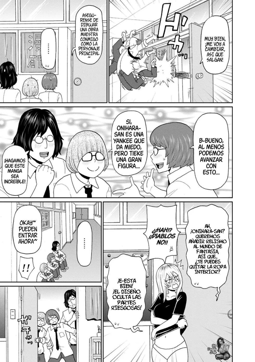 [John K. Pe-ta] Cosplay Yankee Onihara-san｜Yankee Cosplayer, Onihara-san (Zenryoku Ana Musume - Full Thrust! Hole-Maiden + Character Rough Illust)｜[Spanish] [BigDaddy Scan] [Digital] - Page 3